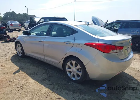 2013 Hyundai Elantra Limited z USA, uszkodzony, nr VIN 5NPDH4AE4DH251124